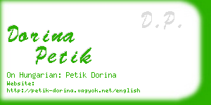 dorina petik business card